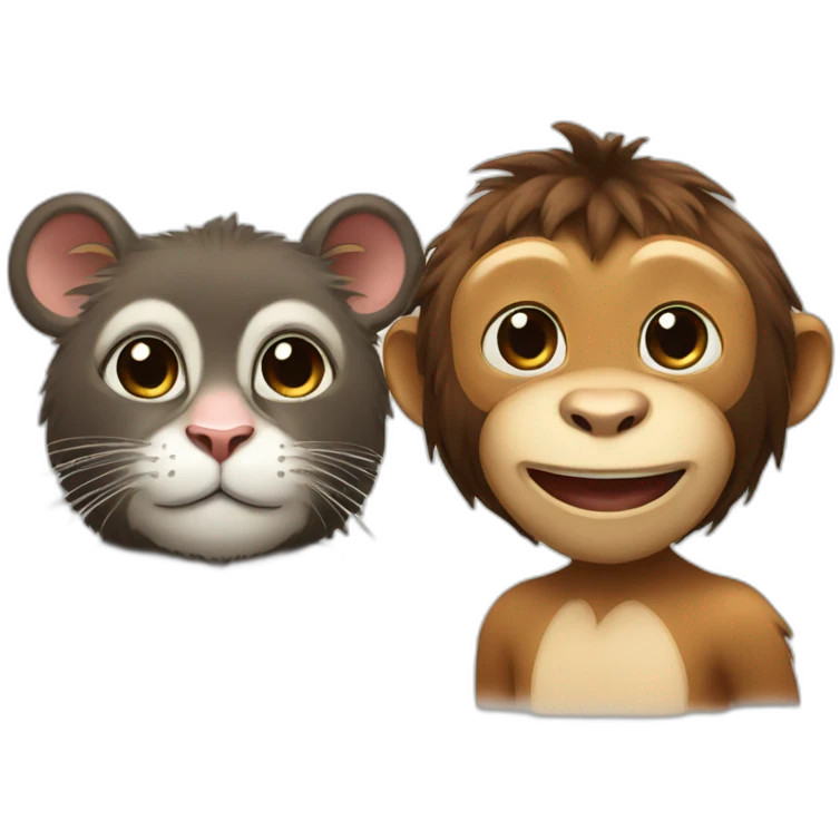 monkey and cat emoji