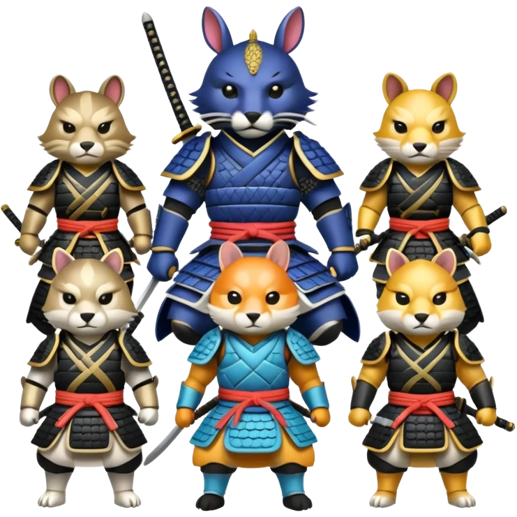 animaux samurai emoji