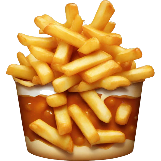 Poutine with a bow emoji