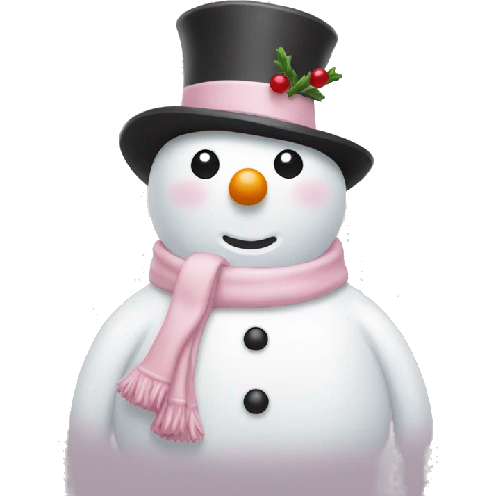 Light pink snowman emoji