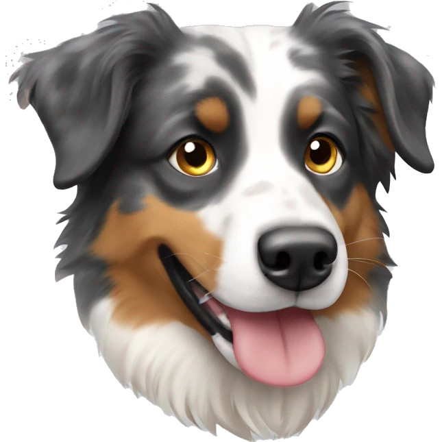 two australian shepherd dogs emoji