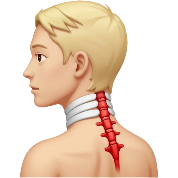 pain emerging from the back neck emoji