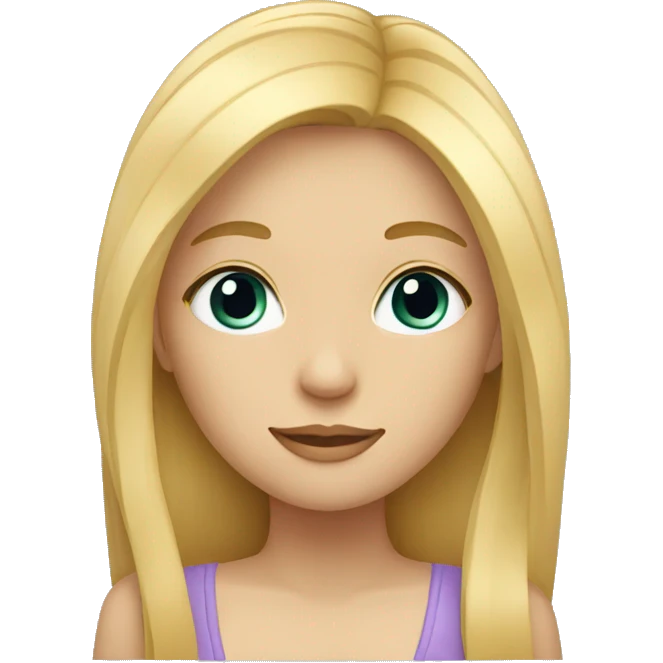 blonde girl with long hair emoji