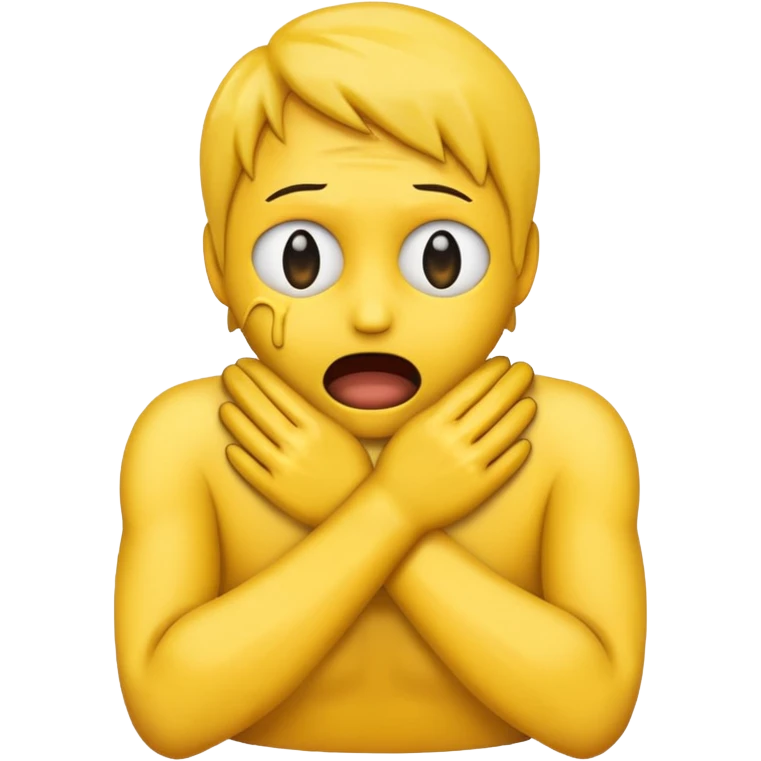 emoji strangling its self with its hands emoji