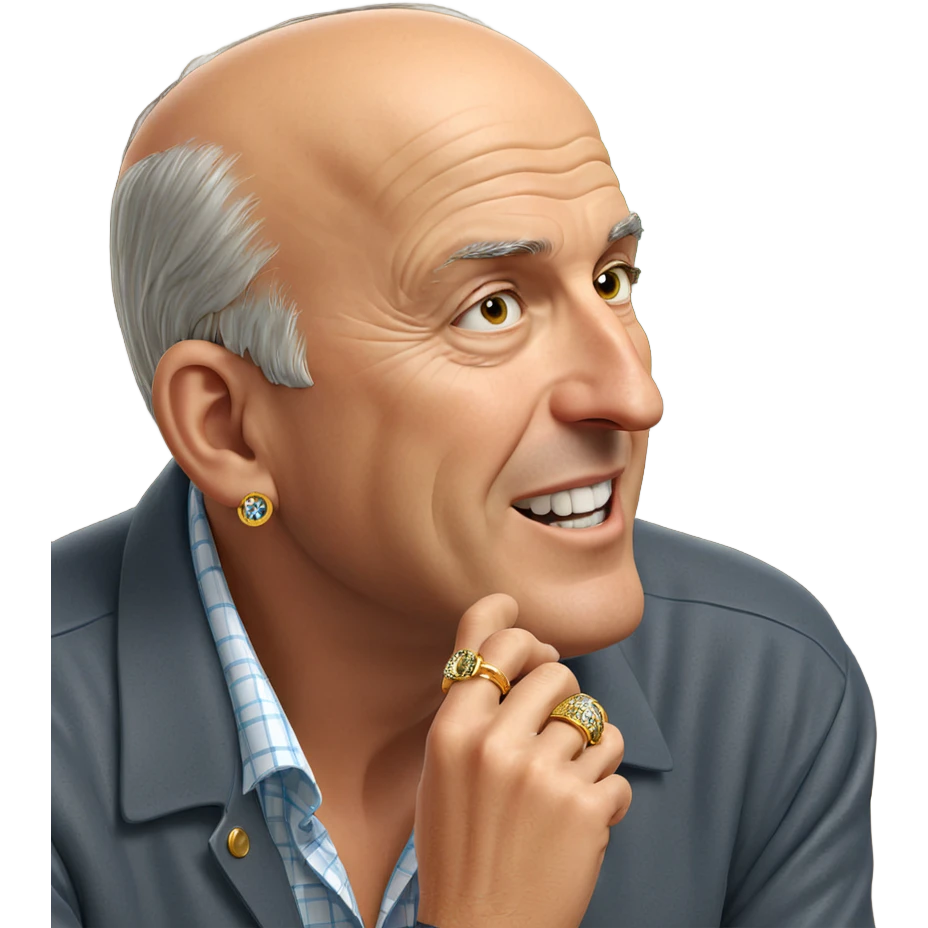 old man with jewelry ring emoji