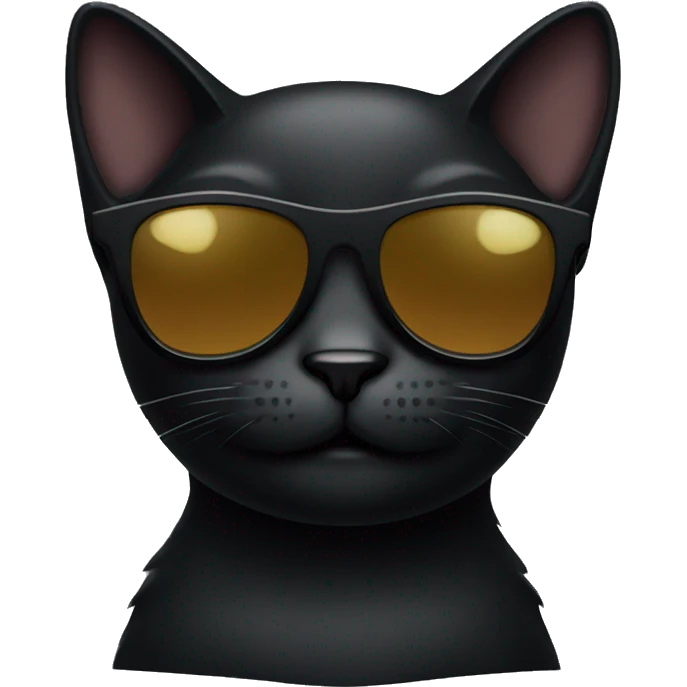 Black Cat with sunglasses emoji