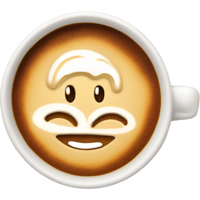 coffee with latte art emoji