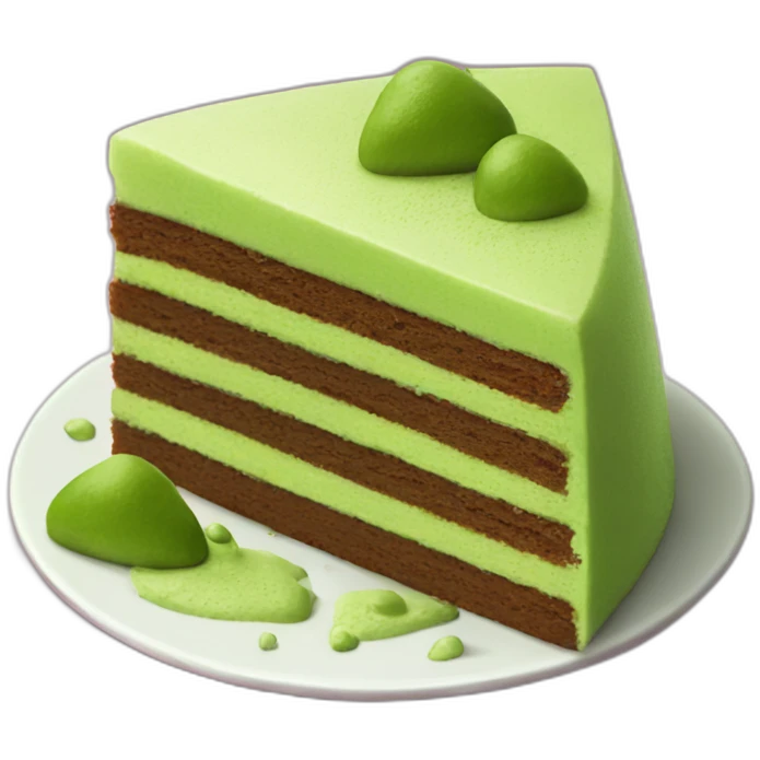 matcha cake triangle piece emoji
