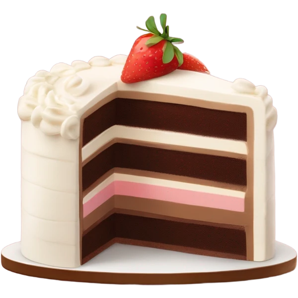 Neapolitan cake slice emoji