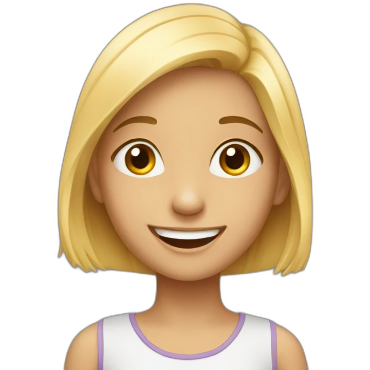 happy young girl emoji