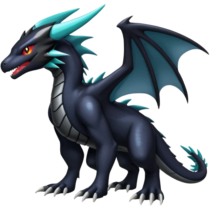 Shiny Dark Nargacuga-Zekrom-Salandit-Noivern-Hybrid (Full body) emoji