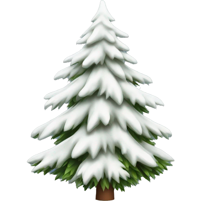  actual white fir christmas tree isolated.  emoji