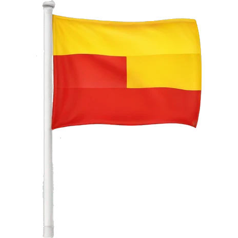 red and yellow lifeguard flag emoji