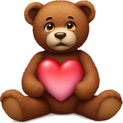 realistic Valentine's teddy  emoji