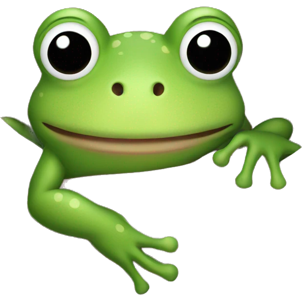 Frog in a pink blanket emoji