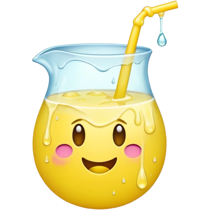 Emoji covered in lemonade  emoji