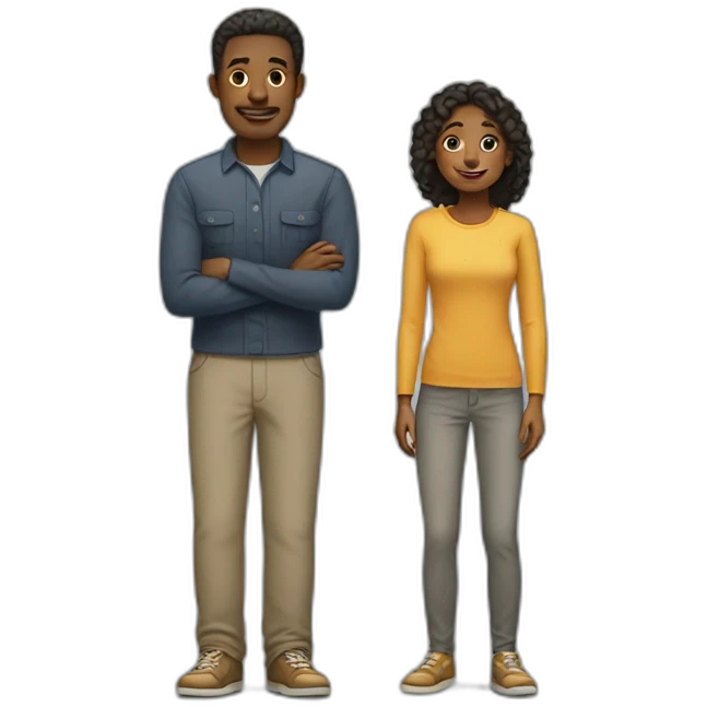 Tall ans small people emoji