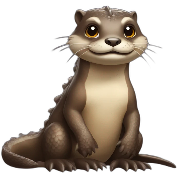 Loutre sur un dragon emoji