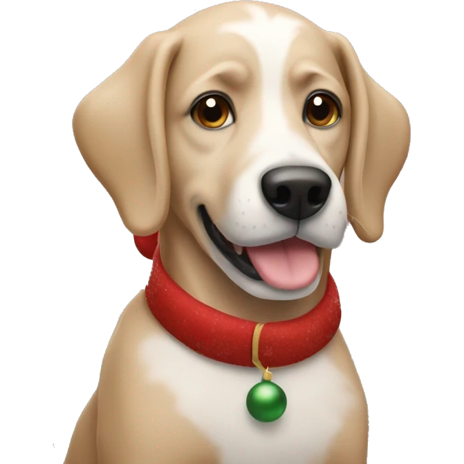 Christmas dog emoji
