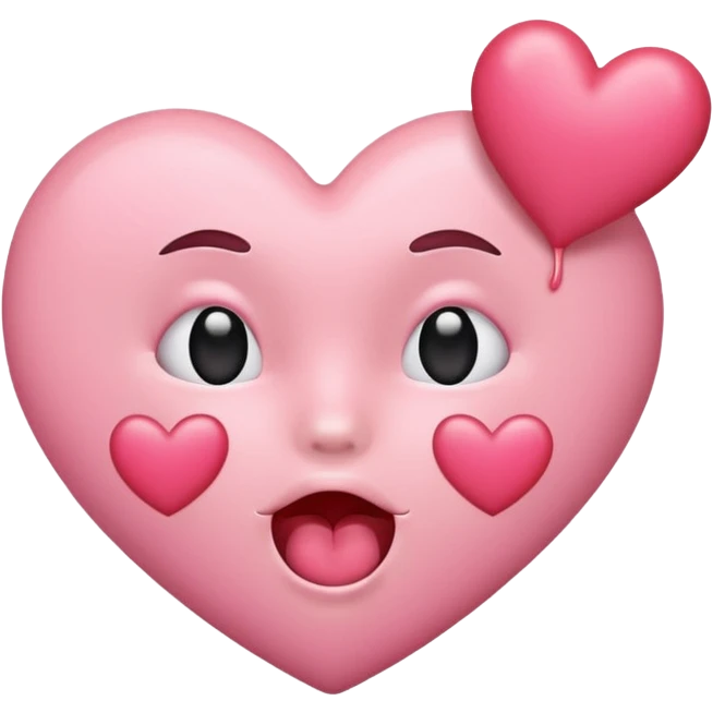 a heart emoji blowing kisses emoji