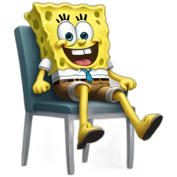 SpongeBob getting out of chair emoji