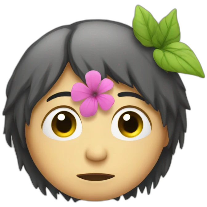 the flower is sad emoji