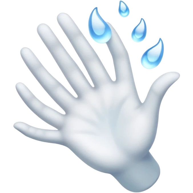 heavenly floating hand emoji