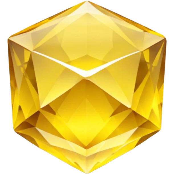 Yellow 3d crystal emoji