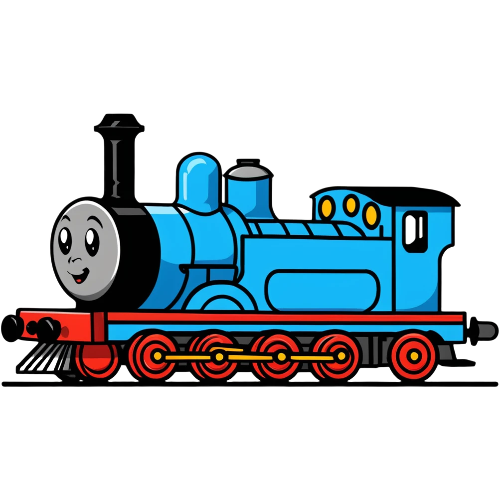 blue tank engine train locomotive emoji
