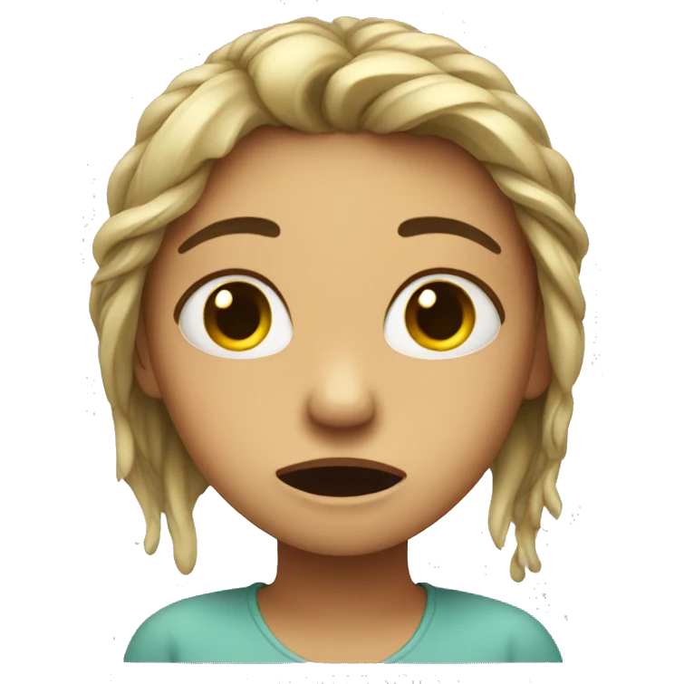 girl crying emoji