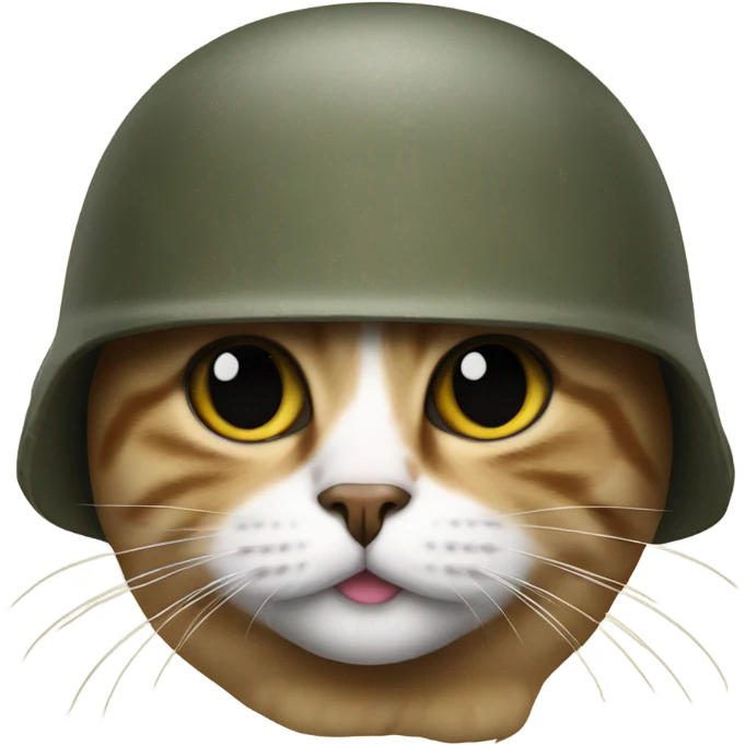 Cat with army helmet emoji