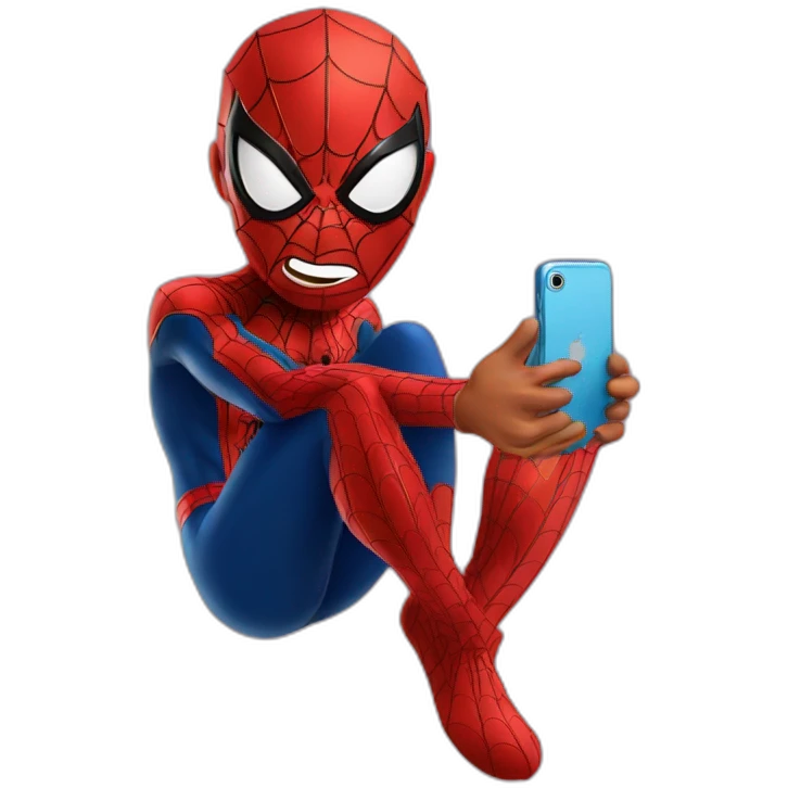 spider man taking a selfie emoji