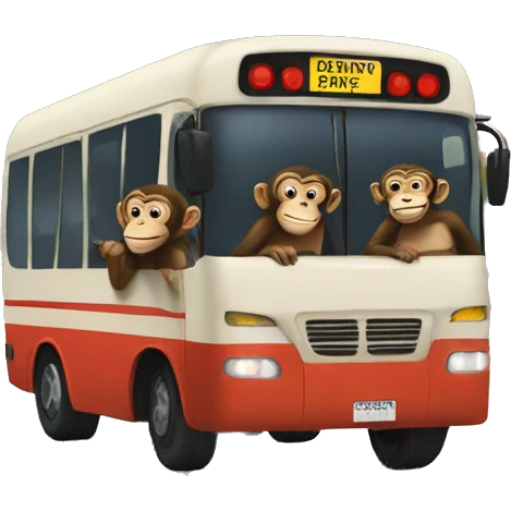 Monkey wait bus emoji