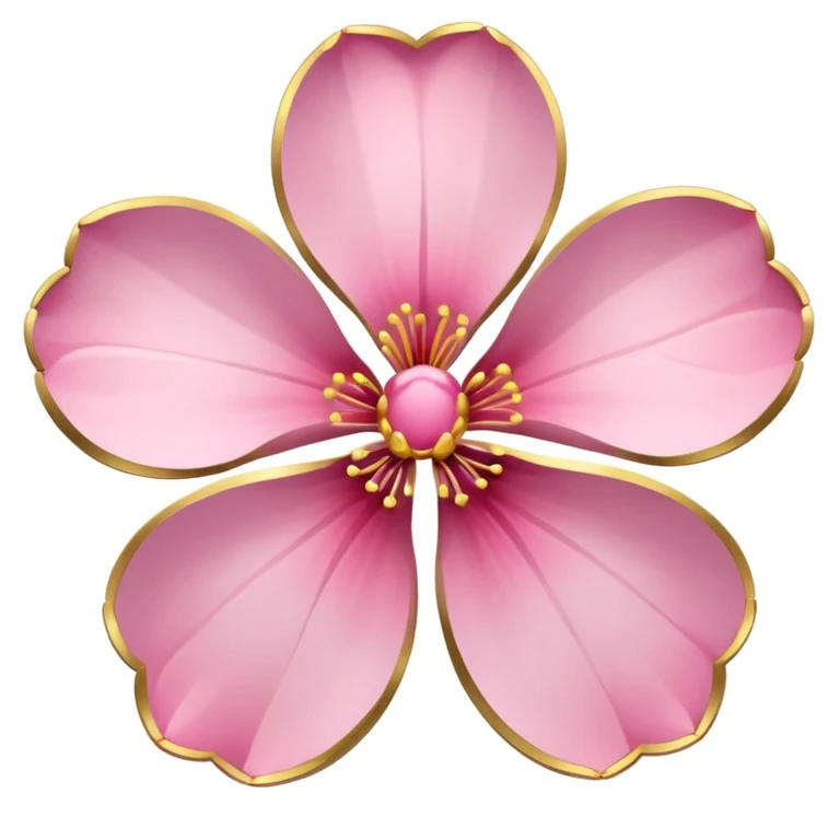 sakura flower with a gold outline emoji