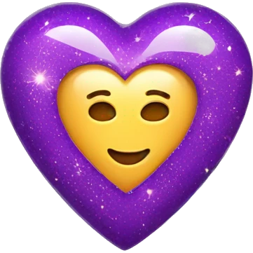 purple heart with sparkles emoji