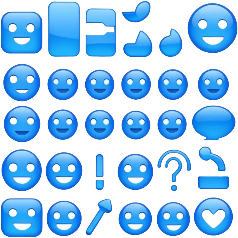 Голубое emoji