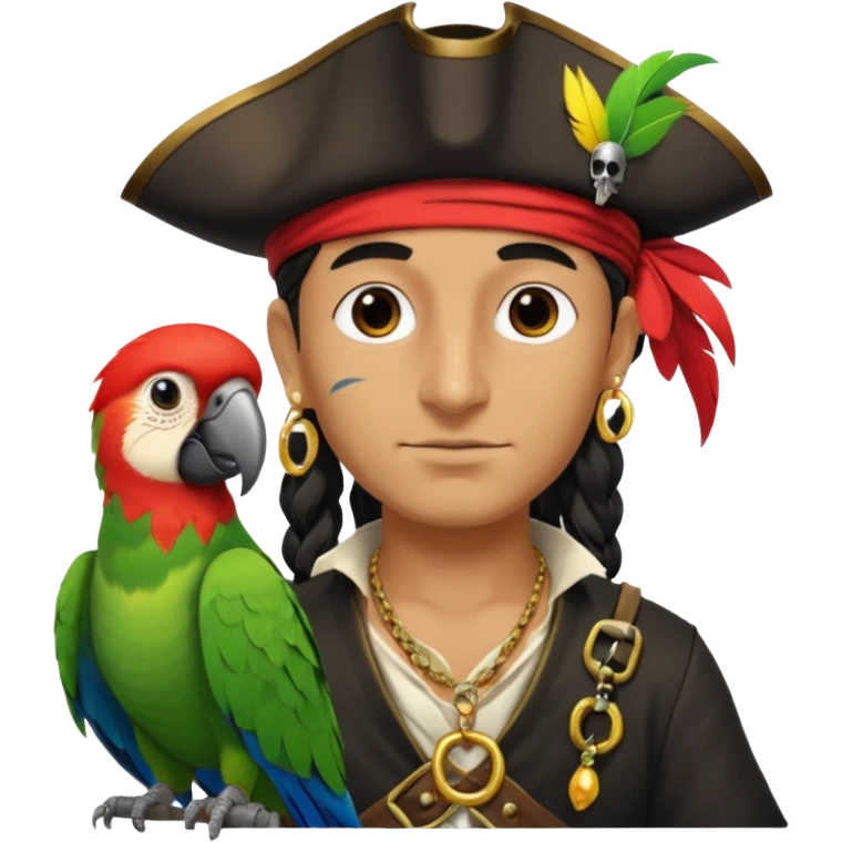 pirate and parrot emoji
