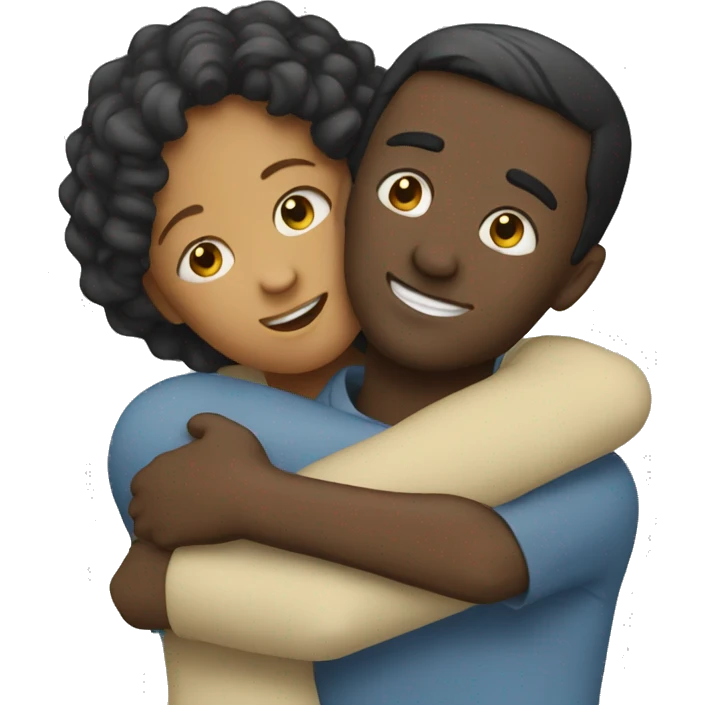 two people are hugging  emoji