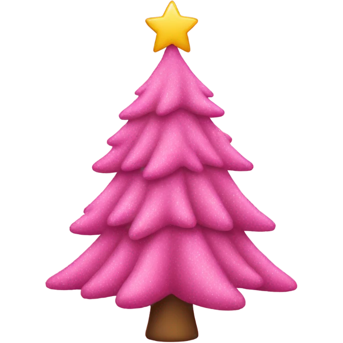Pink Christmas tree emoji