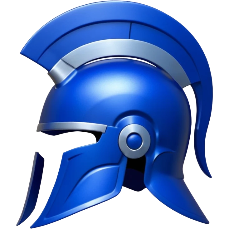 royal blue and silver spartan helmet emoji