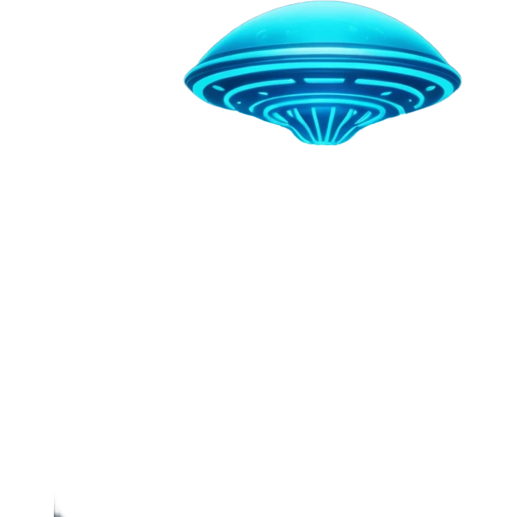 extraterrestrial futuristic otherworldly cyan bioluminescent neon-glowing aesthetic scenery emoji