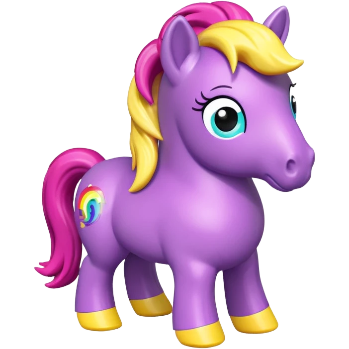  My Little Pony style vinyl fat horse toy figure  emoji