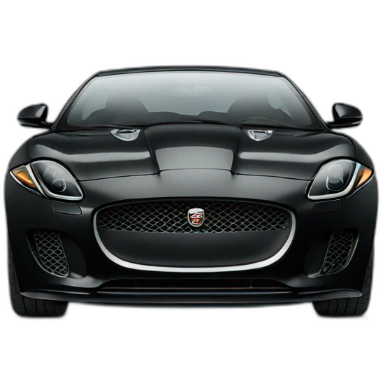 jaguar type F black car emoji