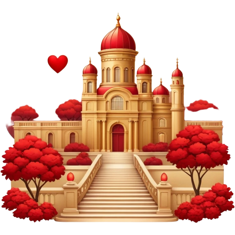 Red and gold romantic vintage aesthetic scenery emoji