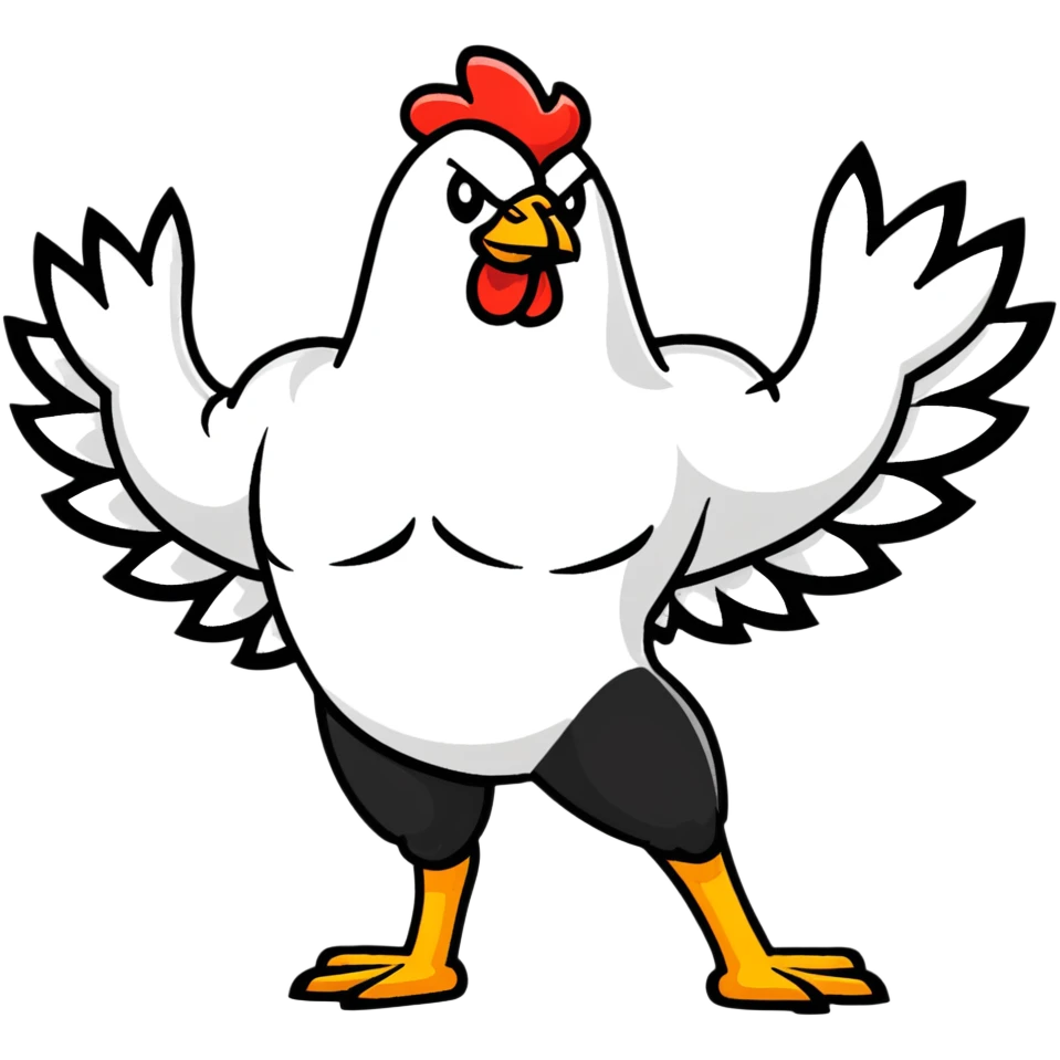 Buff chicken emoji