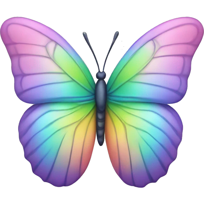 Pastel rainbow butterfly  emoji
