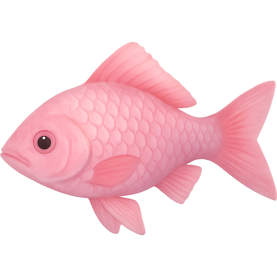 pink fish, no background emoji