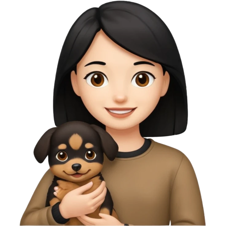pet lover, black hair emoji