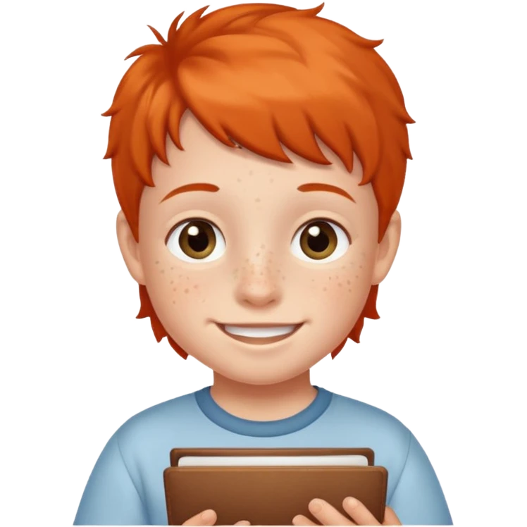 A Lil kid holding 6 7 emoji