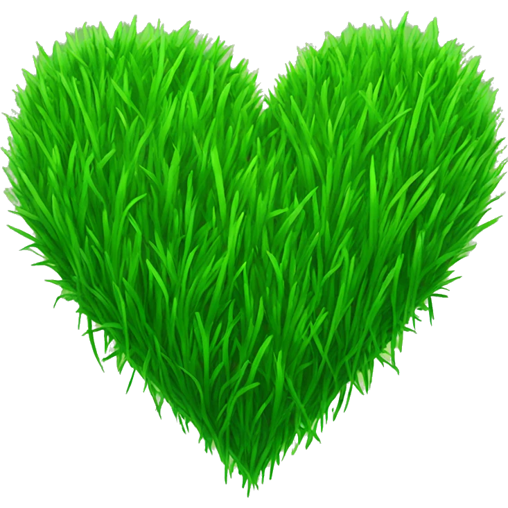 Green grass heart emoji